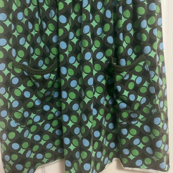 Y2K Green/Blue Patterned Top with pockets - Picture 4 of 11